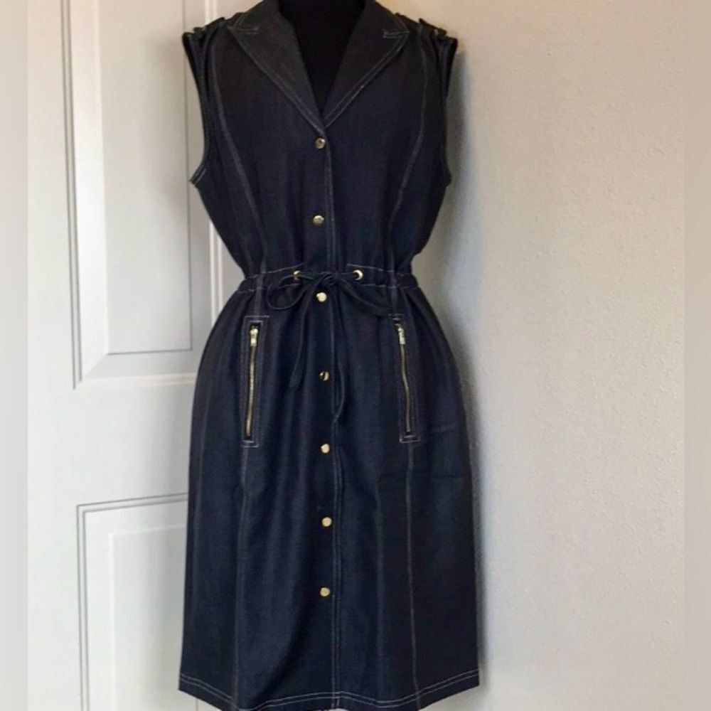 Edgy Black Sleeveless Dress